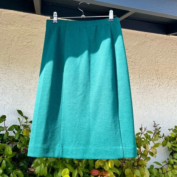 Missoni Skirt NWT Knit Wool Knee Length Midi Teal Green Size 40 US  display picture 1